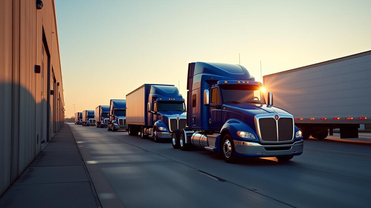 JP's Top Trucking fleet of modern heavy-duty trucks synchronized and ready for deployment