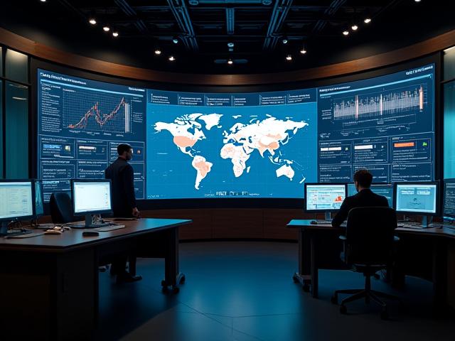 Modern logistics command center in New York City